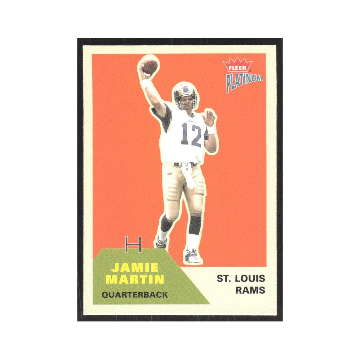 2002 Fleer Platinum Jamie Martin St. Louis Rams #189