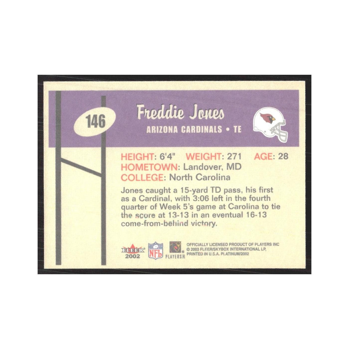 2002 Fleer Platinum Freddie Jones Cardinals #146