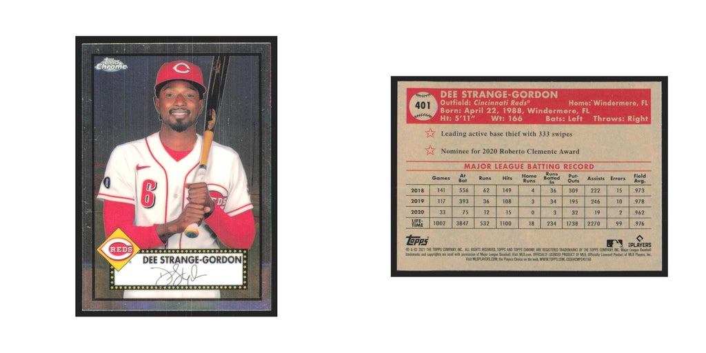 2021 Topps Chrome Dee Strange-Gordon Reds #401