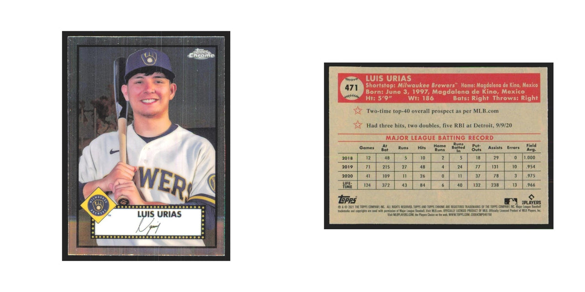 2021 Topps Chrome Luis Urias Brewers #471
