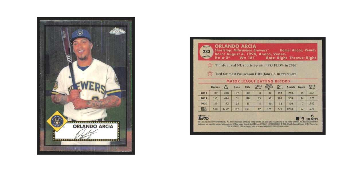 2021 Topps Chrome Orlando Arcia Brewers #283