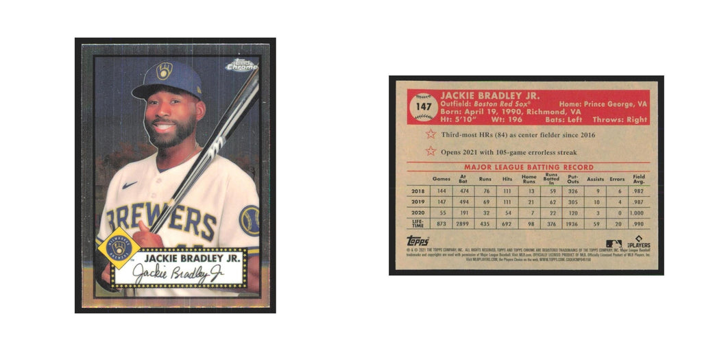 2021 Topps Chrome Jackie Bradley Jr. Brewers #147