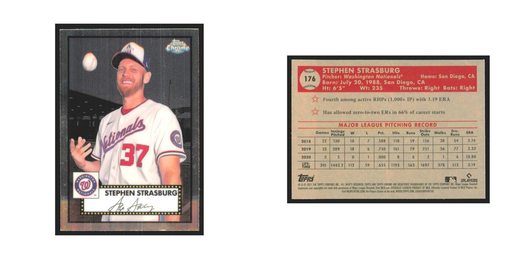 2021 Topps Chrome Stephen Strasburg Nationals #176