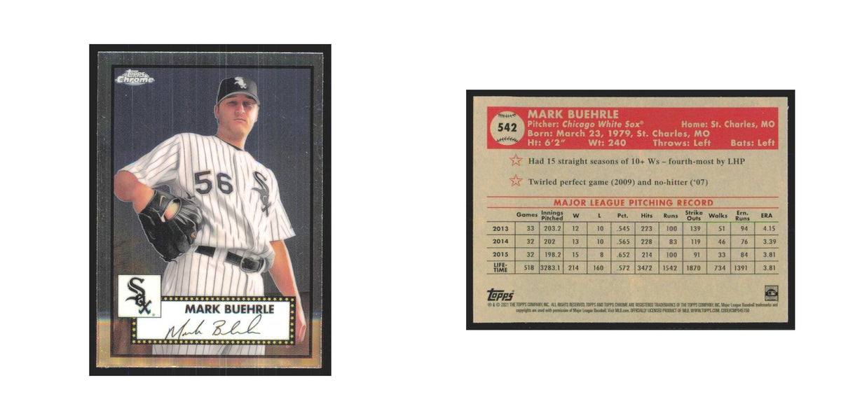 2021 Topps Chrome Mark Buehrle White Sox #542