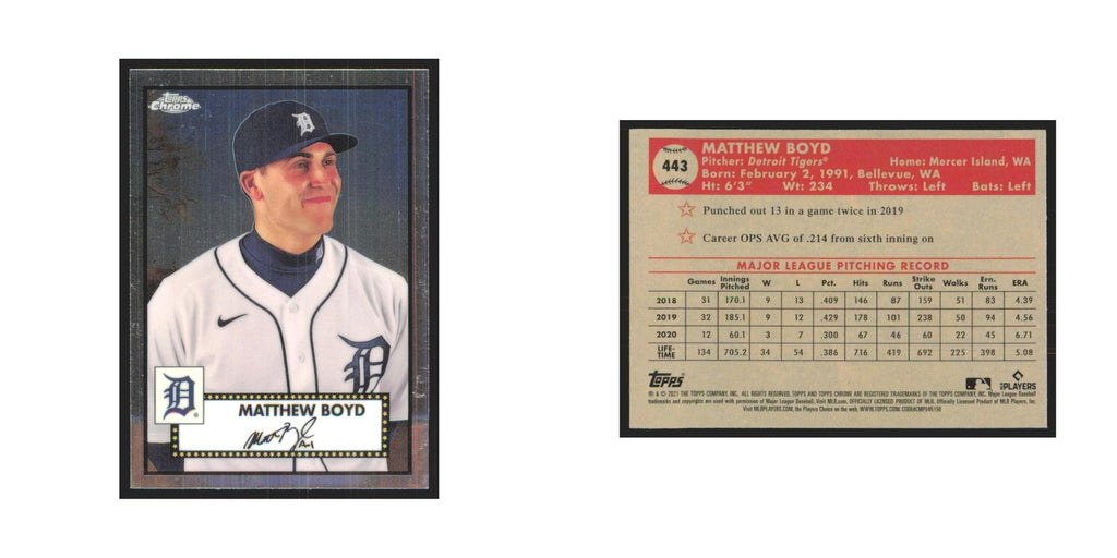 2021 Topps Chrome Matthew Boyd Tigers #443