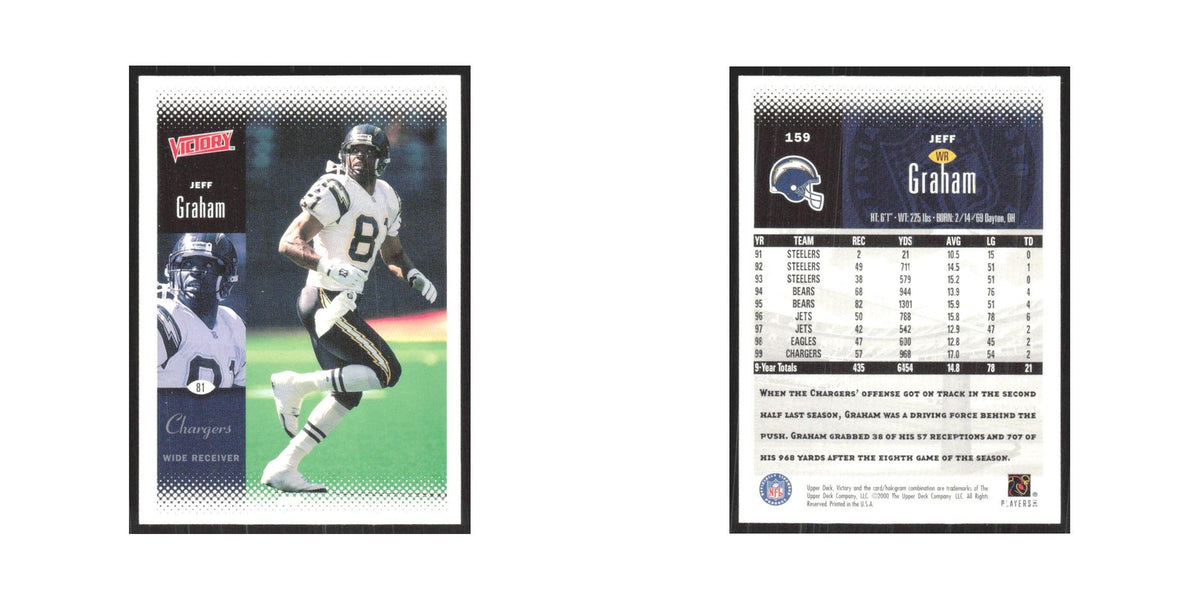 2000 Upper Deck Victory Jeff Graham San Diego Chargers #159