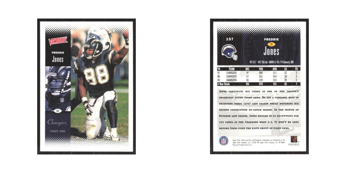 2000 Upper Deck Victory Freddie Jones San Diego Chargers #157