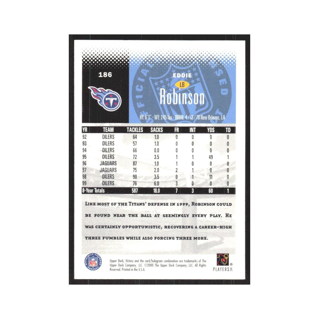 2000 Upper Deck Victory Eddie Robinson Titans #186