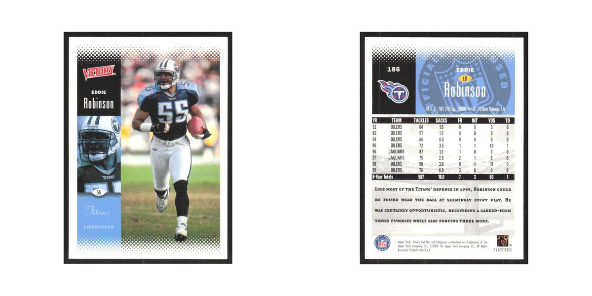 2000 Upper Deck Victory Eddie Robinson Titans #186
