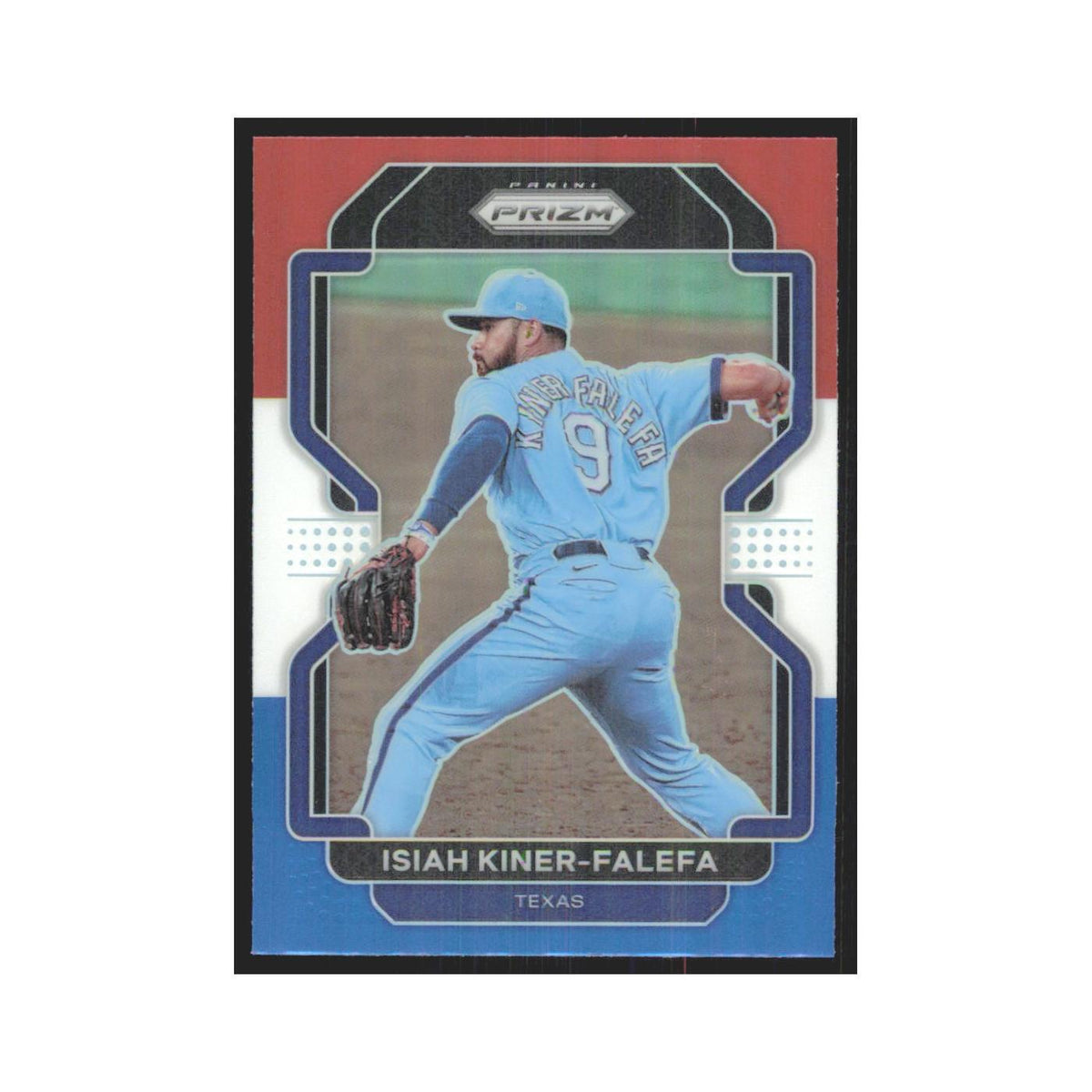 2022 Panini Prizm Red White & Blue Isiah Kiner-Falefa Rangers #251