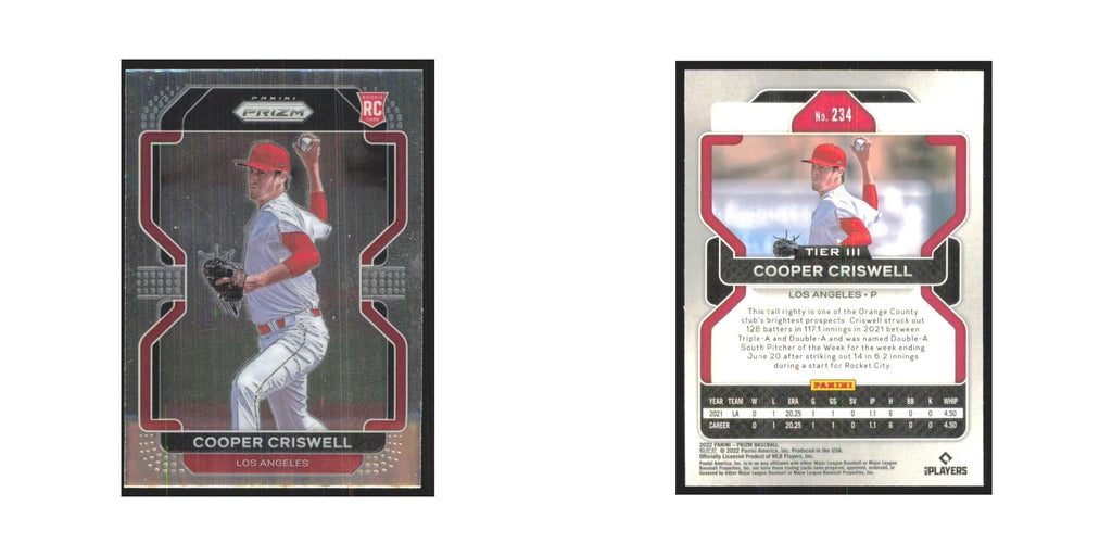 2022 Panini Prizm Cooper Criswell RC Angels #234
