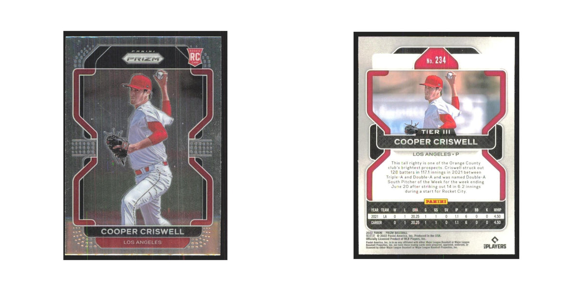 2022 Panini Prizm Cooper Criswell RC Angels #234