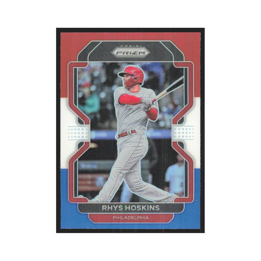 2022 Panini Prizm Red White & Blue Rhys Hoskins Phillies #140