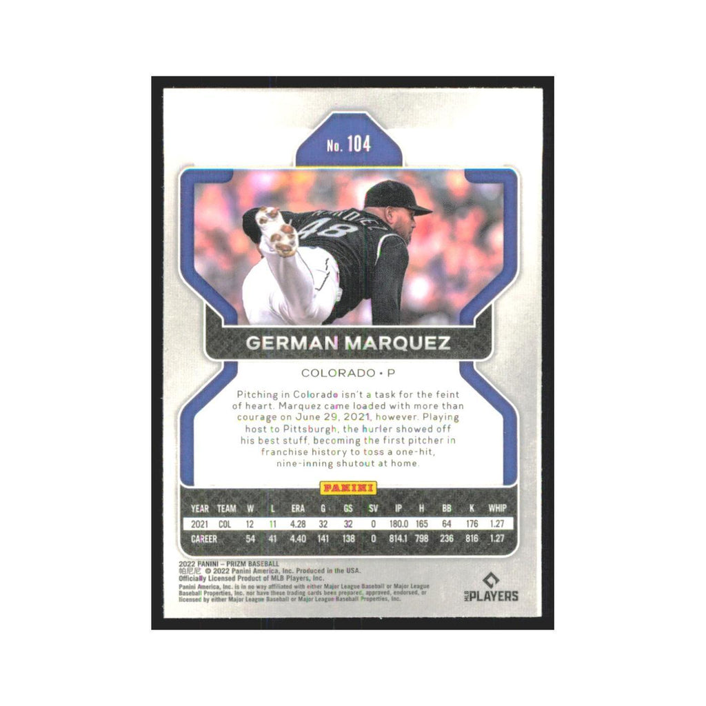 2022 Panini Prizm German Marquez Rockies #104