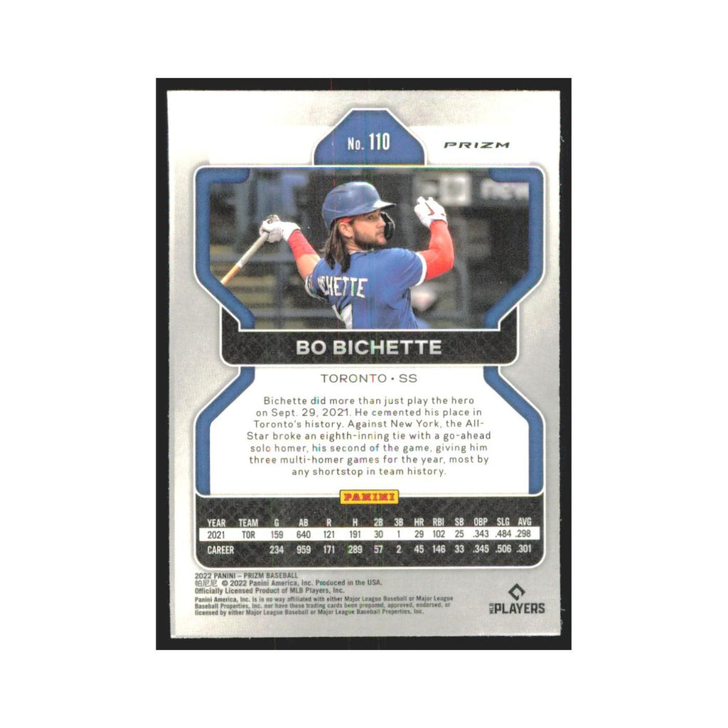 2022 Panini Prizm Red White & Blue Bo Bichette Blue Jays #110
