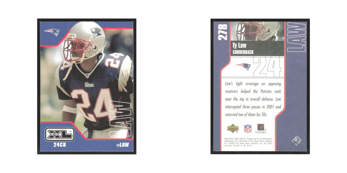 2002 Upper Deck XL Ty Law Patriots #278
