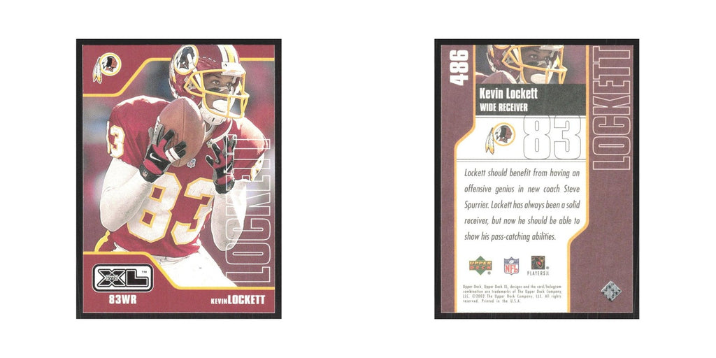 2002 Upper Deck XL Kevin Lockett Redskins #486
