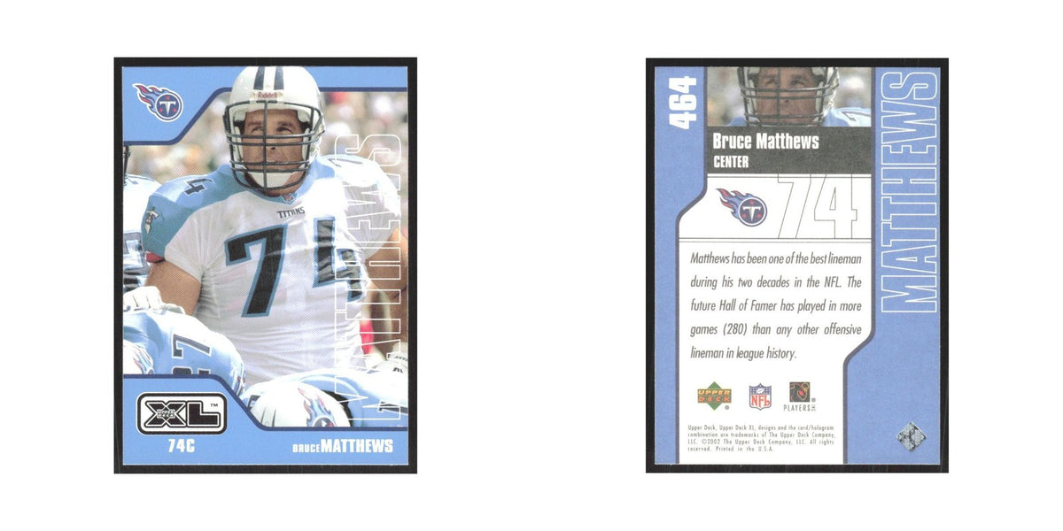 2002 Upper Deck XL Bruce Matthews Titans #464