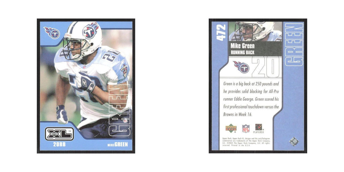 2002 Upper Deck XL Mike Green Titans #472