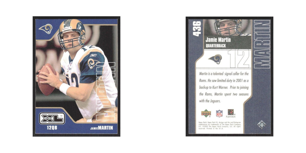 2002 Upper Deck XL Jamie Martin St. Louis Rams #436