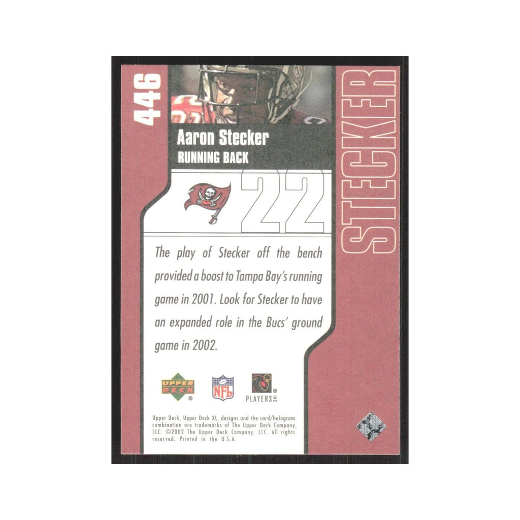 2002 Upper Deck XL Aaron Stecker Buccaneers #446