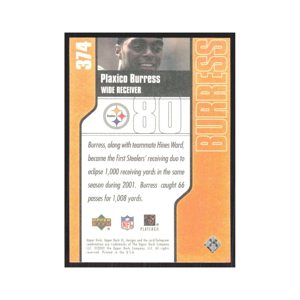 2002 Upper Deck XL Plaxico Burress Steelers #374