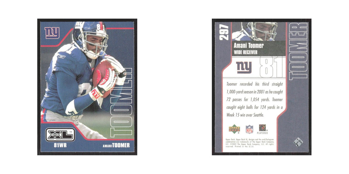 2002 Upper Deck XL Amani Toomer Giants #297