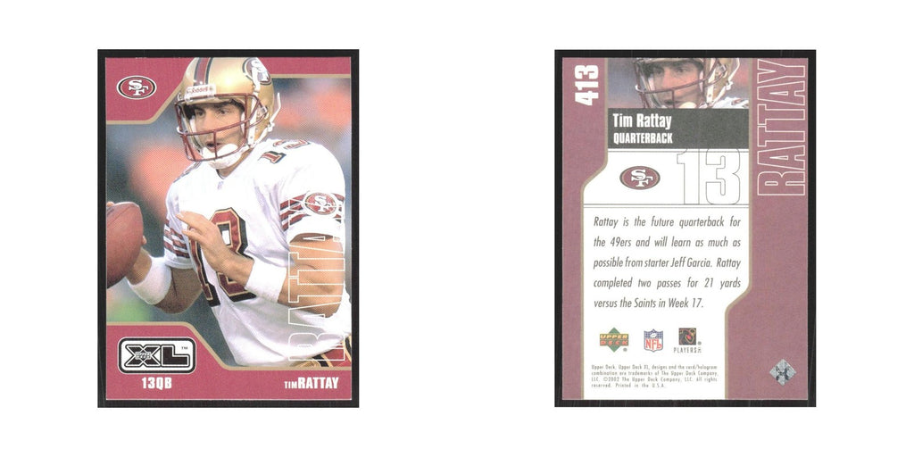 2002 Upper Deck XL Tim Rattay 49ers #413