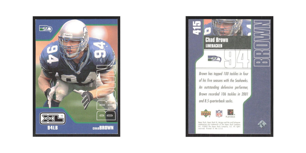2002 Upper Deck XL Chad Brown Seahawks #415