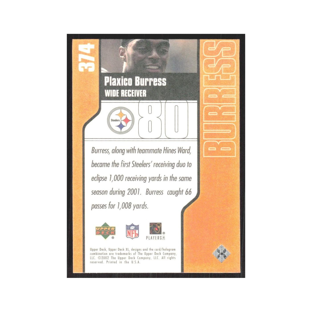 2002 Upper Deck XL Plaxico Burress Steelers #374