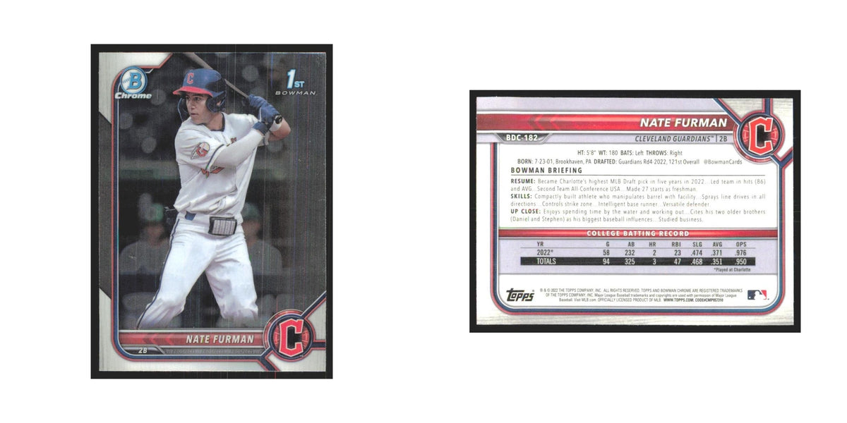 2023 Bowman Draft Chrome Nate Furman Guardians #BDC-182