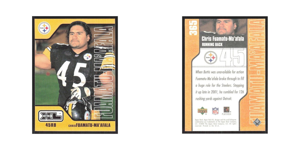 2002 Upper Deck XL Chris Fuamatu-Ma'afala Steelers #365