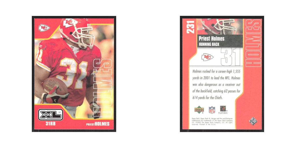 2002 Upper Deck XL Priest Holmes Chiefs #231