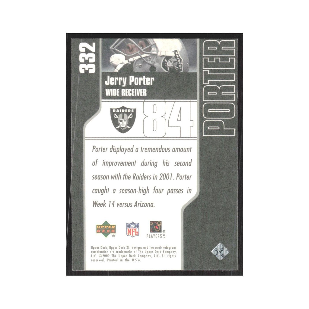 2002 Upper Deck XL Jerry Porter Raiders #332