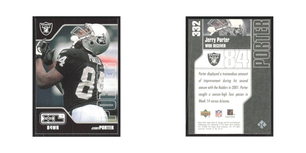 2002 Upper Deck XL Jerry Porter Raiders #332