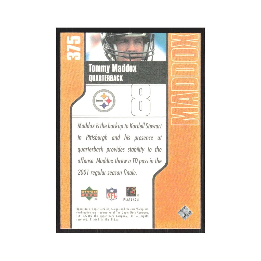 2002 Upper Deck XL Tommy Maddox Steelers #375
