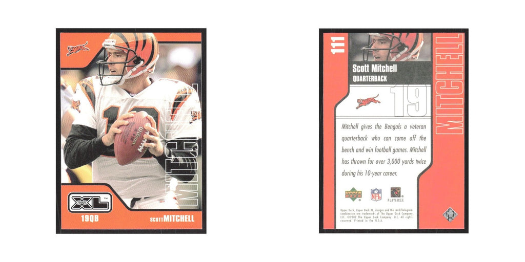 2002 Upper Deck XL Scott Mitchell Bengals #111