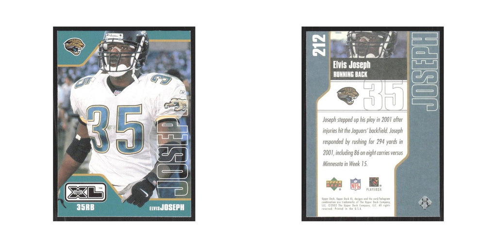 2002 Upper Deck XL Elvis Joseph Jaguars #212