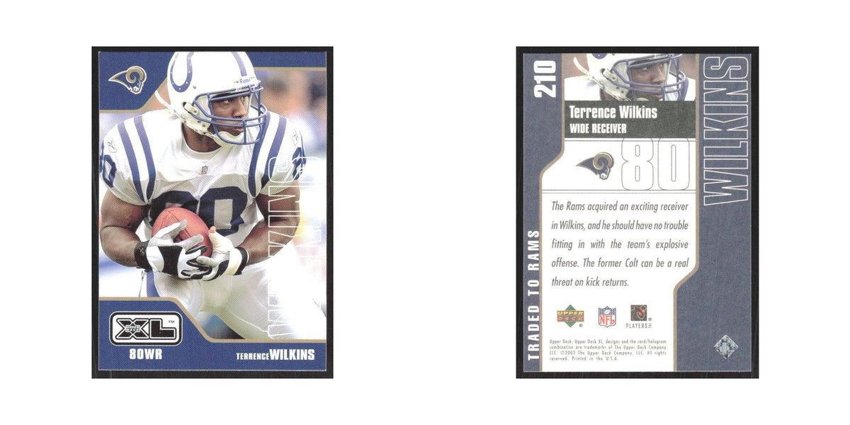 2002 Upper Deck XL Terrence Wilkins St. Louis Rams #210