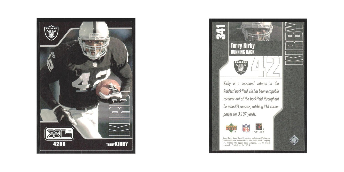 2002 Upper Deck XL Terry Kirby Raiders #341