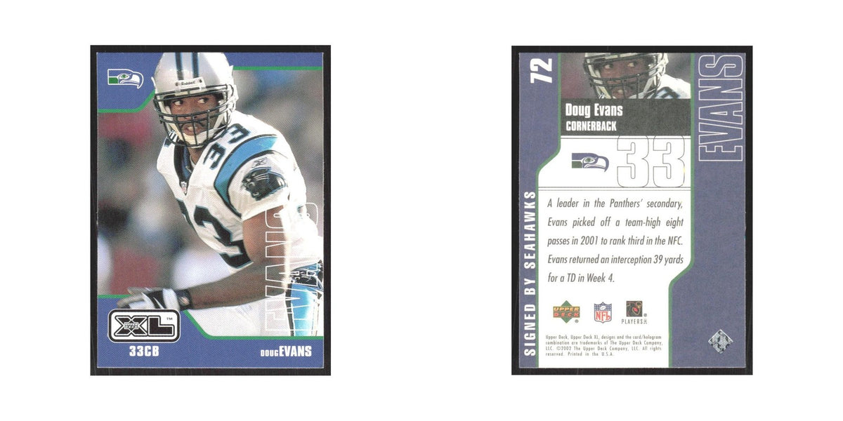 2002 Upper Deck XL Doug Evans Seahawks #72