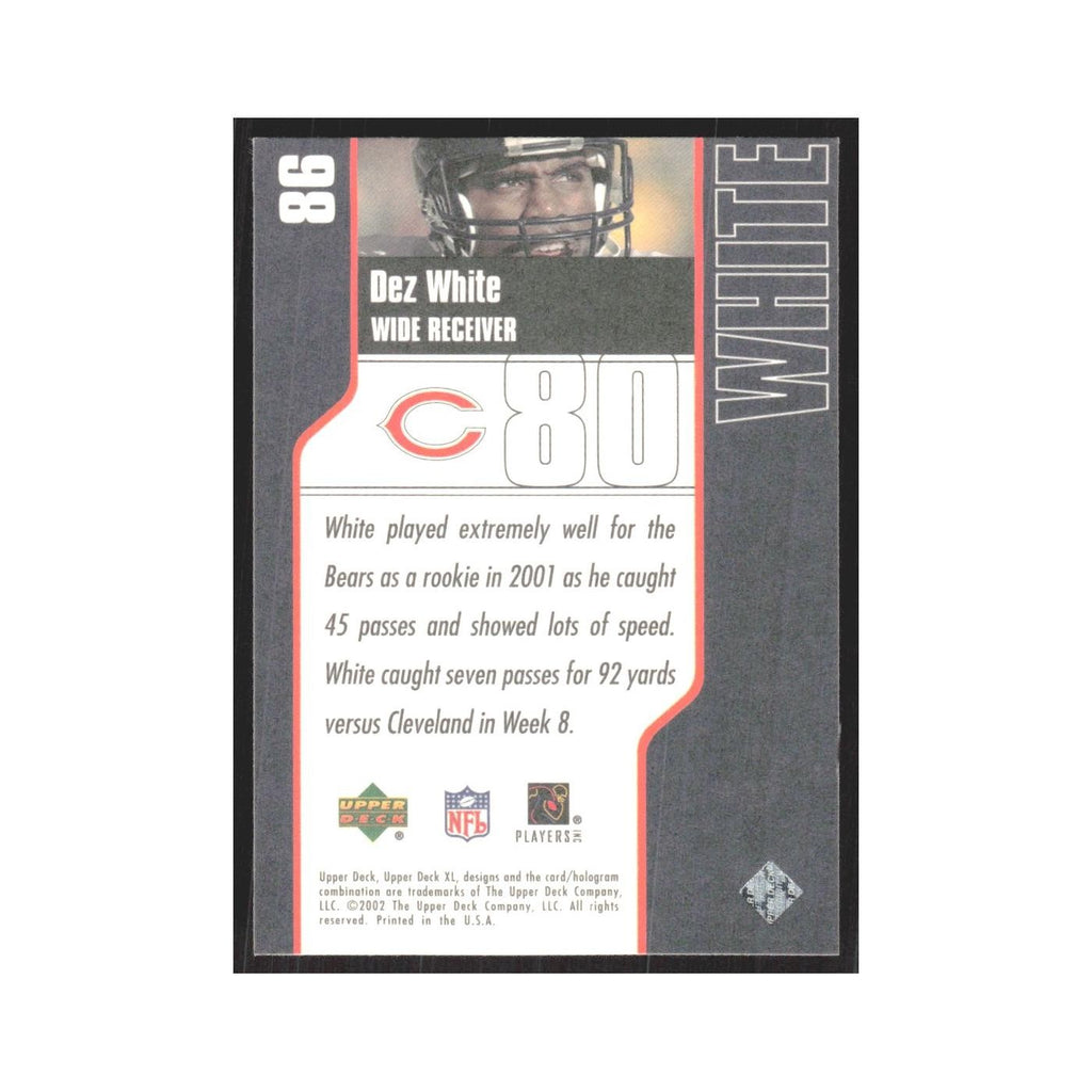 2002 Upper Deck XL Dez White Bears #86