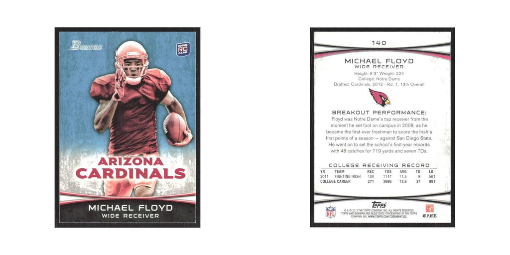 2012 Bowman Michael Floyd RC Cardinals #140