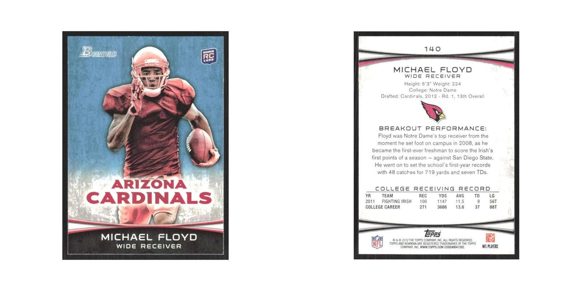 2012 Bowman Michael Floyd RC Cardinals #140