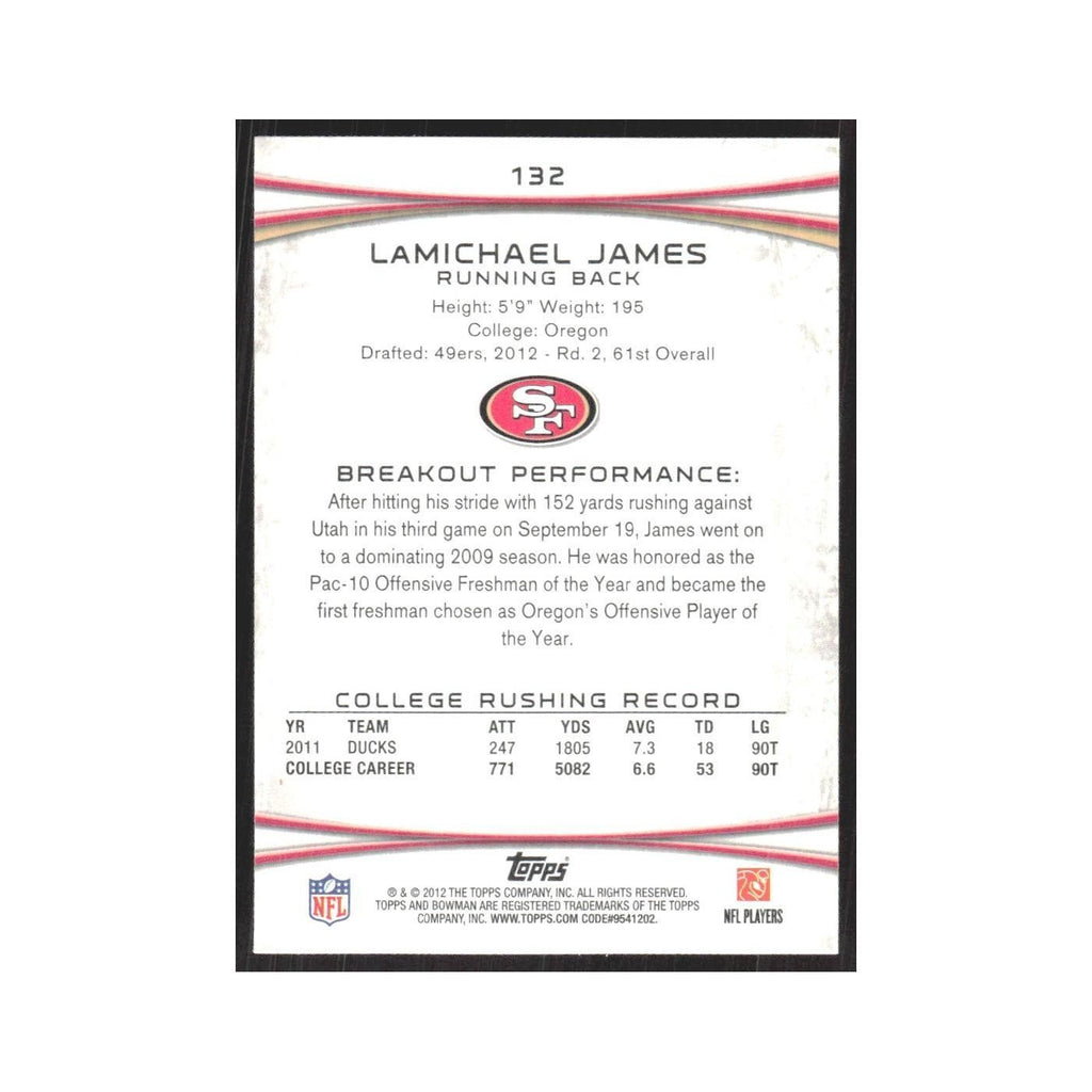 2012 Bowman LaMichael James RC 49ers #132