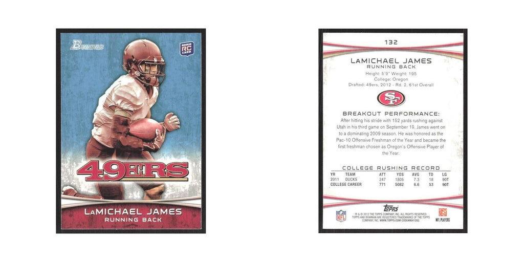 2012 Bowman LaMichael James RC 49ers #132