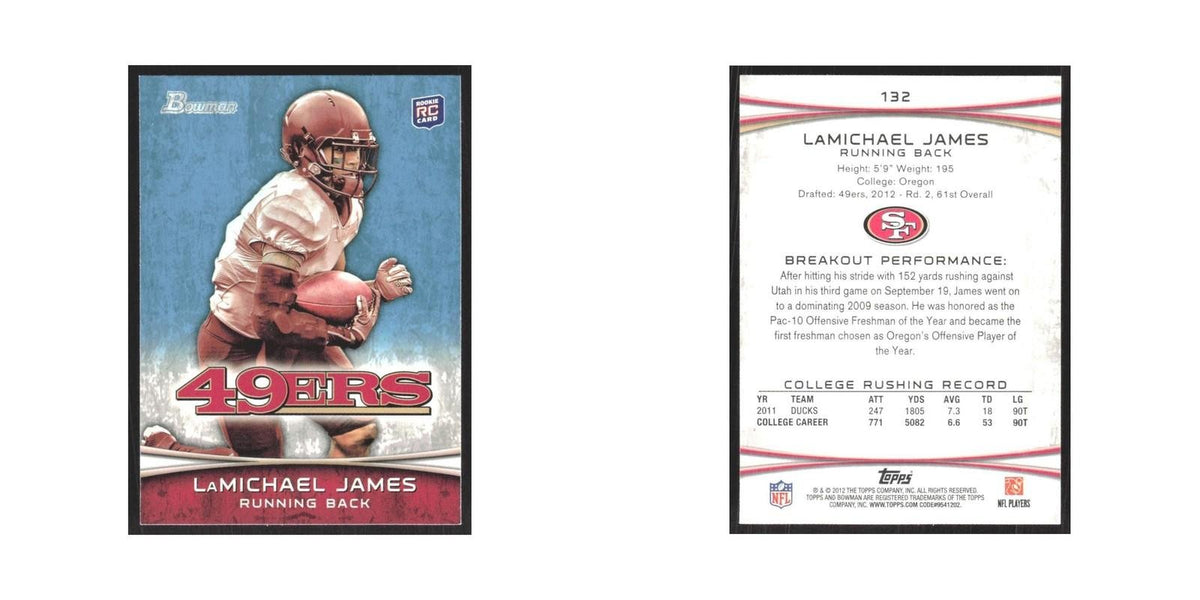 2012 Bowman LaMichael James RC 49ers #132