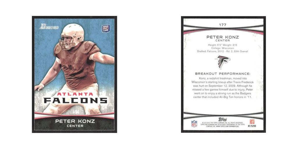 2012 Bowman Peter Konz RC Falcons #177