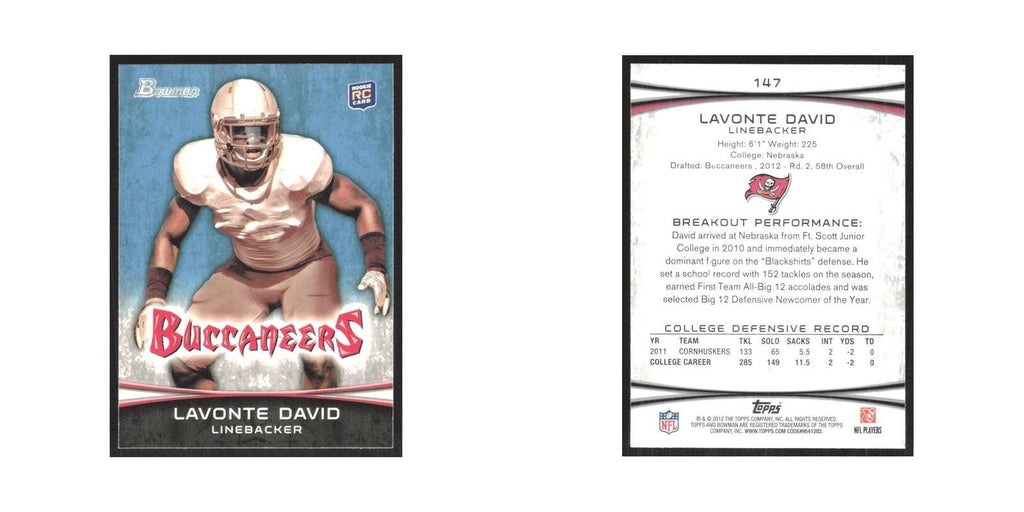 2012 Bowman Lavonte David RC Buccaneers #147