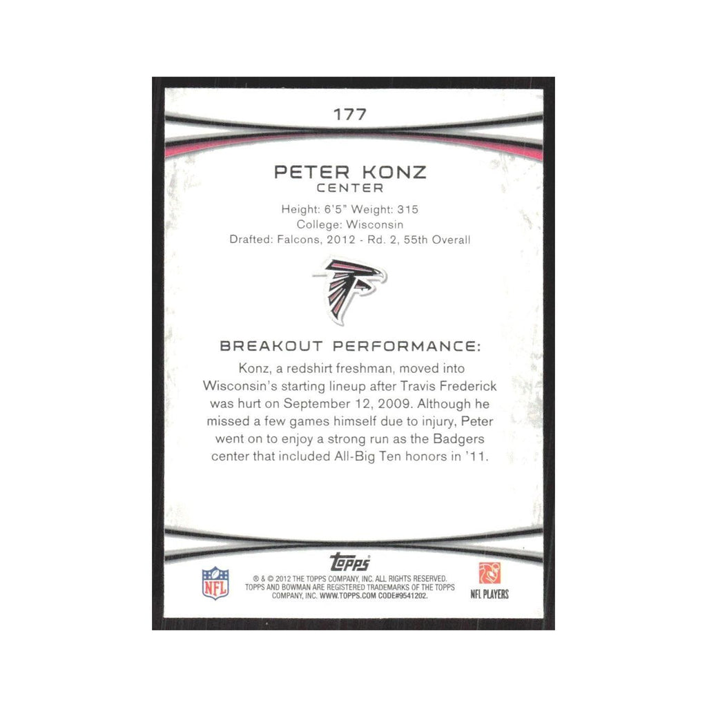 2012 Bowman Peter Konz RC Falcons #177